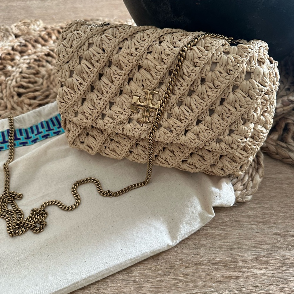 Tory Burch Small Convertible Raffia Bag